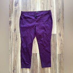 Torrid womens pull on straight stretch poplin Purple Pants size 4T